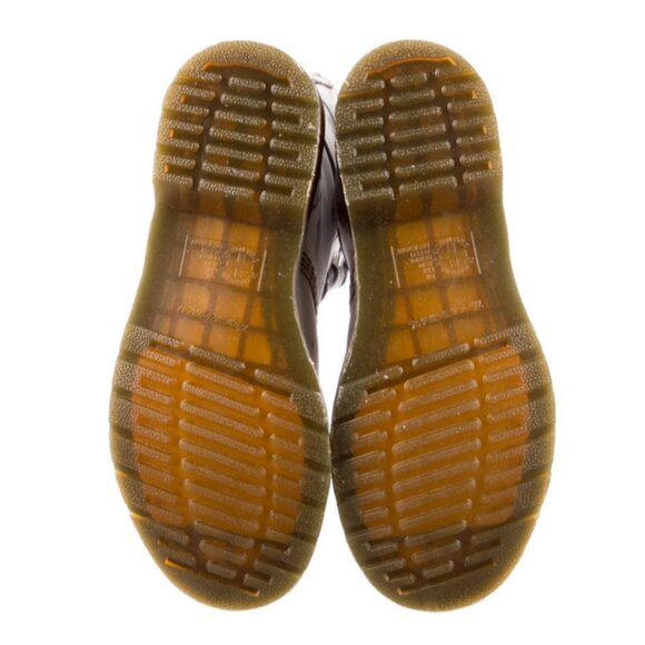 🌼 Dr. Martens Triumph 1914 Brown Boots NWT Floral Lining Fold-Down Combat Style - Picture 5 of 11